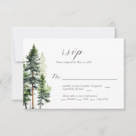 Woodland Forest Grönt Gräs Bröllop OSA Card