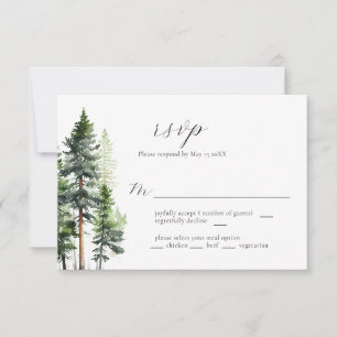 Woodland Forest Grönt Gräs Bröllop OSA Card Kort