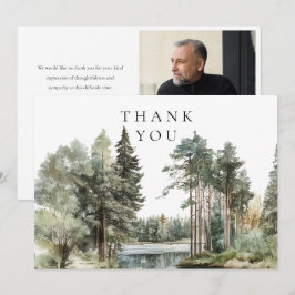 Woodland Forest Lake Funeral Photo Tack Kort