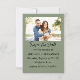 Woodland Forest Photo Bröllop Grönt Spara Datumet