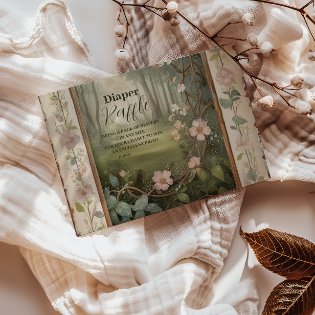Woodland Forest Raffle Diapper Tilläggskort (Skapare uppladdad)