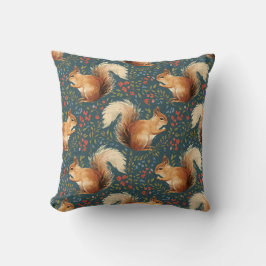 Woodland Forest Squirrel Dekorativ kudde
