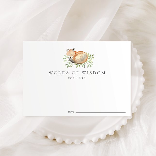 Woodland Fox Baby Shower Adapter Inbjudningar (Skapare uppladdad)