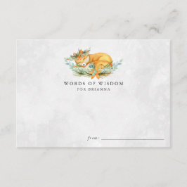 Woodland Fox Baby Shower Adapter Tilläggskort