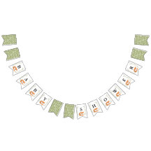 Woodland Fox Baby Shower Bunting Flaggor