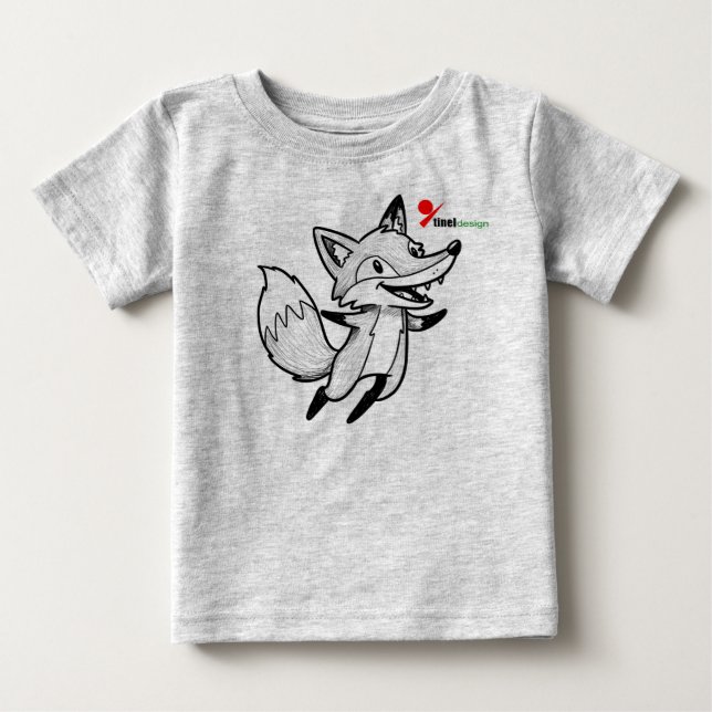 Woodland Fox Baby T-Shirt (Framsida)