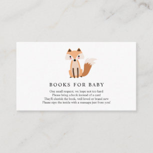 Woodland Fox Books för Baby inbjudningskort