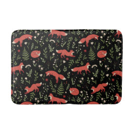 Woodland Fox Botanical Mönster Bath Mat Badrumsmatta