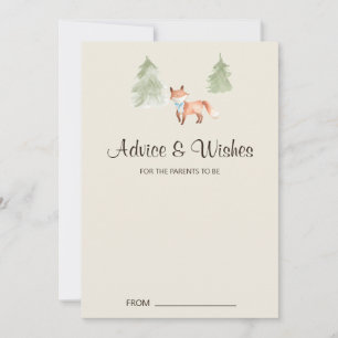 Woodland Fox Boy Shower Adapter Rådkort