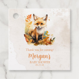 Woodland Fox Cute Baby Shower Gåvor Etiketter