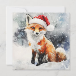 Woodland Fox Flat Semestkort Julkort