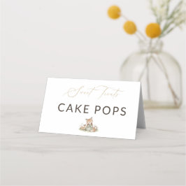 Woodland Fox Girl Sweet Treats Cake Pops Food Placeringskort