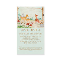 Woodland Fox Hjort Diaper Raffle Gender Neutral