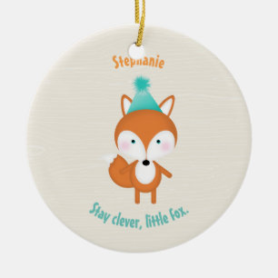 Woodland Fox Julgransprydnad Keramik