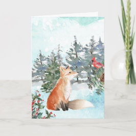 Woodland Fox-julkort Kort