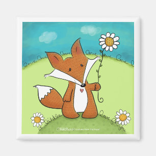 Woodland Fox Little Kärlek för dig Magnet