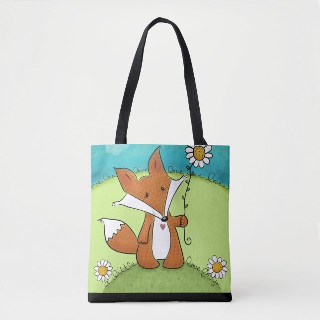Woodland Fox Little Kärlek för dig Tygkasse (Framsida)