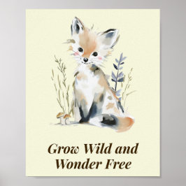 Woodland Fox Nursery Inspirational Wall Art Poster