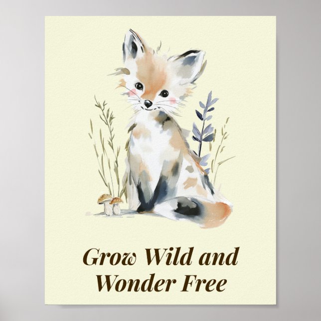 Woodland Fox Nursery Inspirational Wall Art Poster (Framsidan)