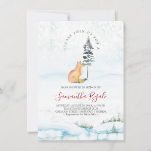 Woodland Fox och Greenery Baby Shower