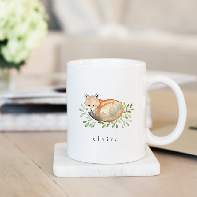 Woodland Fox Personlig Kaffemugg (Skapare uppladdad)