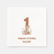 Woodland Fox Reading a Bok 1st Birthday Party