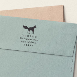 Woodland Fox Returadress Frimärke Självfärgande Stämpel
