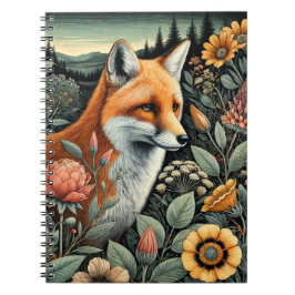 Woodland Fox Spiral - bärbar dator | Cute Animal T Anteckningsbok