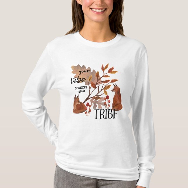 Woodland Fox Spirit Vibe T Shirt (Framsida)