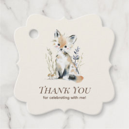 Woodland Fox Thank You Tag Gåvor Etiketter