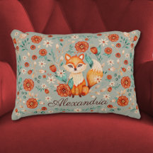 Woodland Fox Whimsical Watercolor Namn Nursery