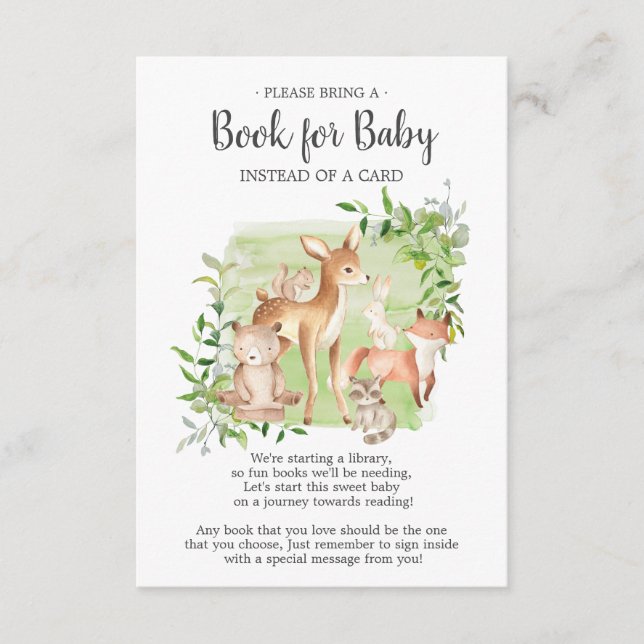 Woodland Friends Bok för Baby Card Tilläggskort (Framsida)
