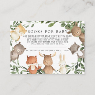 Woodland Friends Bokar för Baby babyvykort för Tilläggskort