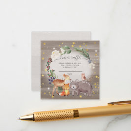 Woodland Friends Gnistra Diaper Raffle Biljett Tilläggskort