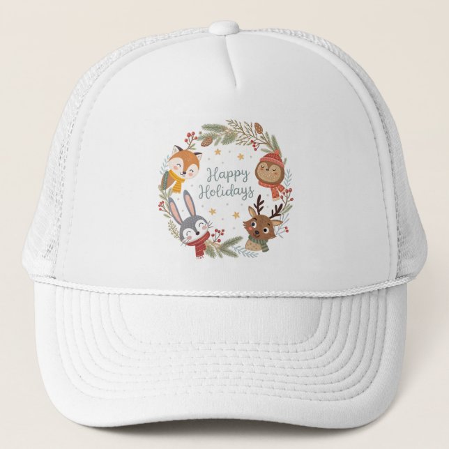 Woodland Friends Happy Holidays Circle  Keps (Framsida)