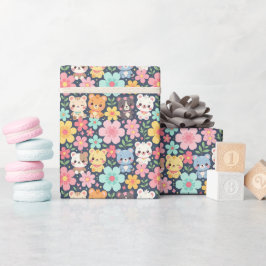 Woodland Friends-parad | Sött djurmönster Presentpapper