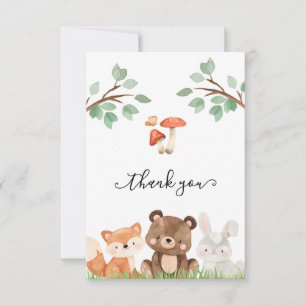 Woodland Gender Neutral Baby Shower Tack Kort