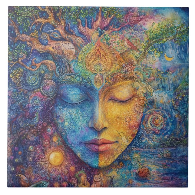 Woodland Goddess Kakelplatta (Framsidan)