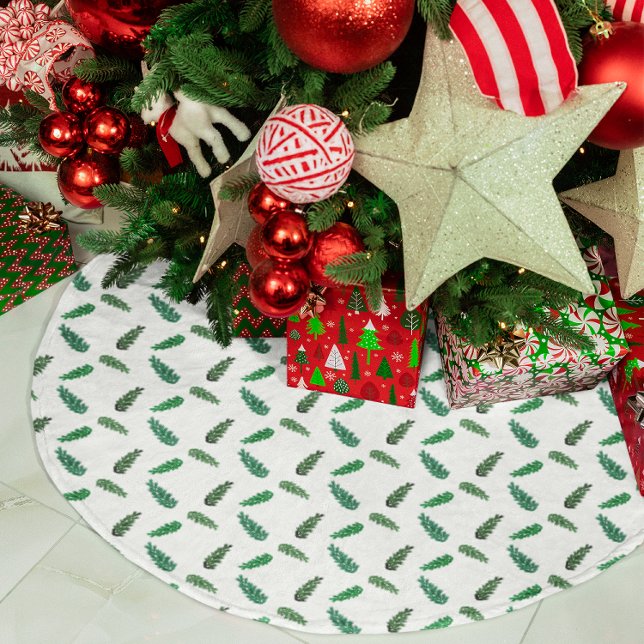 Woodland Gräs Träd Grenar Julgransmatta Borstad Polyester (Skapare uppladdad)