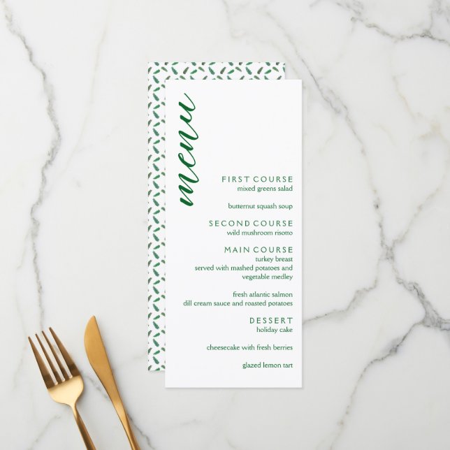 Woodland Gräs Träd Grenar Meny (Fram/Back In Situ)