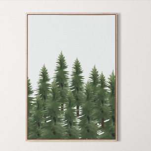 Woodland Gräs Träd Wall Art Room Decor Poster