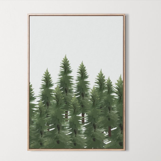 Woodland Gräs Träd Wall Art Room Decor Poster (Woodland Pine Tree Wall Art Room Decor, forest, wild)