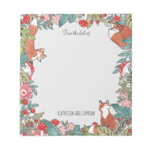 Woodland Grått Fox Foxes Forest Löv Personlig