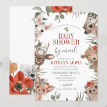 Woodland Greenery Baby Shower by Mail