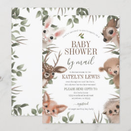 Woodland Greenery Baby Shower by Mail Inbjudningar