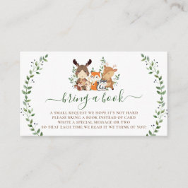 Woodland Greenery Forest Animals Bokar för Baby Tilläggskort