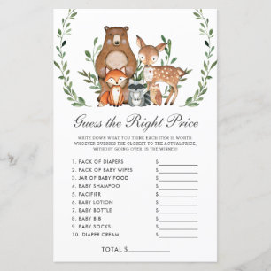 Woodland Greenery gissar Höger Pris Shower Game