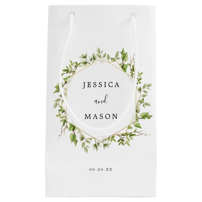 Woodland Greenery Hotel Bröllop Gift Bag (Framsidan)