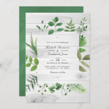 Woodland Greenery Rustic QR Code OSA Bröllop