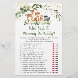 Woodland Greenery som sa att det var babyskor